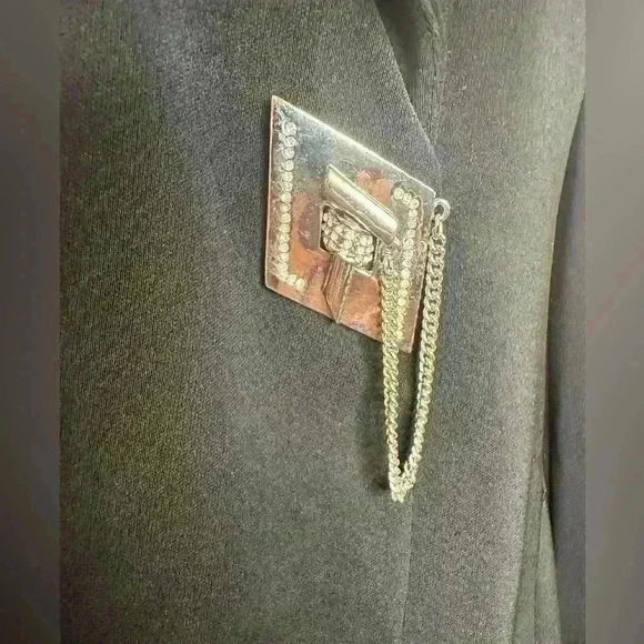 80s Vintage Black and red blazer - Picture 3 of 4